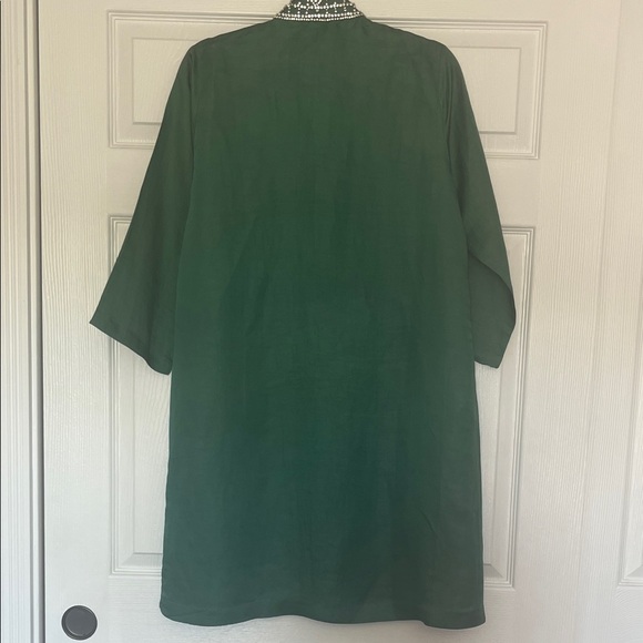 Bella Tu Green Embellished Tunic Dress - Picture 5 of 8